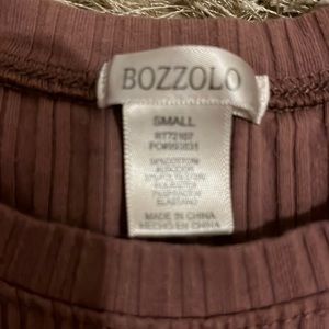 bozzolo small striped dark pink long sleeve womens shirt top